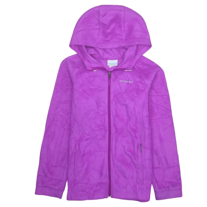 Columbia 90's Hiking Warm Full Zip Up Fleece Jumper Large Purple made by Columbia
