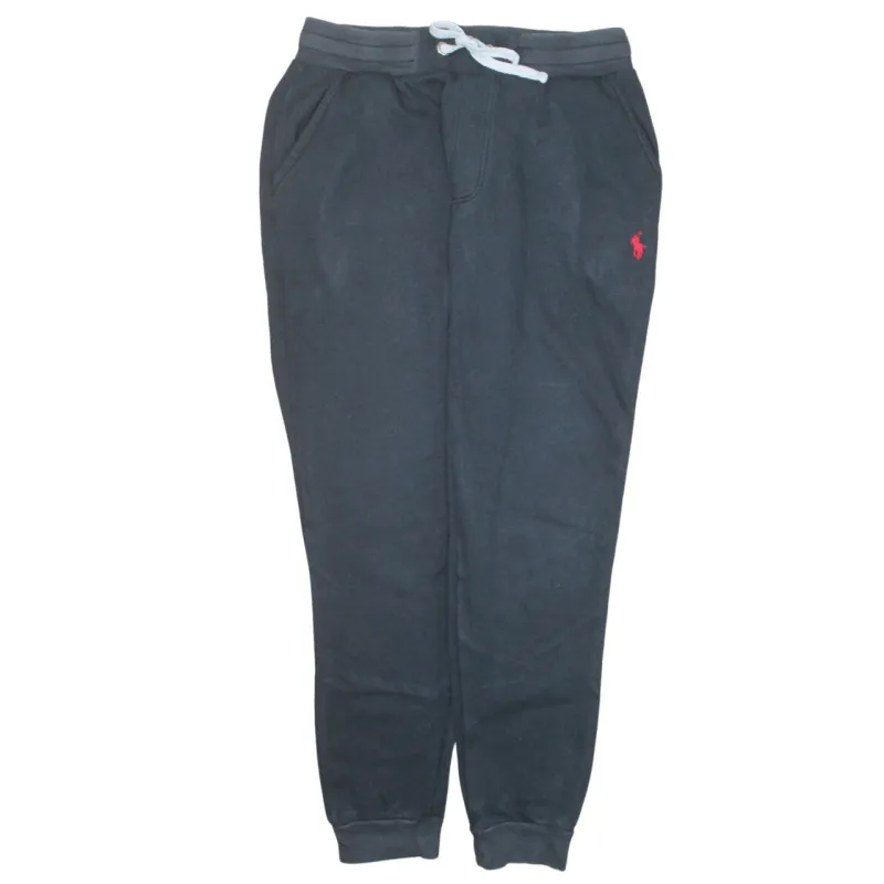 Polo Ralph Lauren 90's Rib Cuff Casual Joggers / Sweatpants Medium Black made by Polo by Ralph Lauren