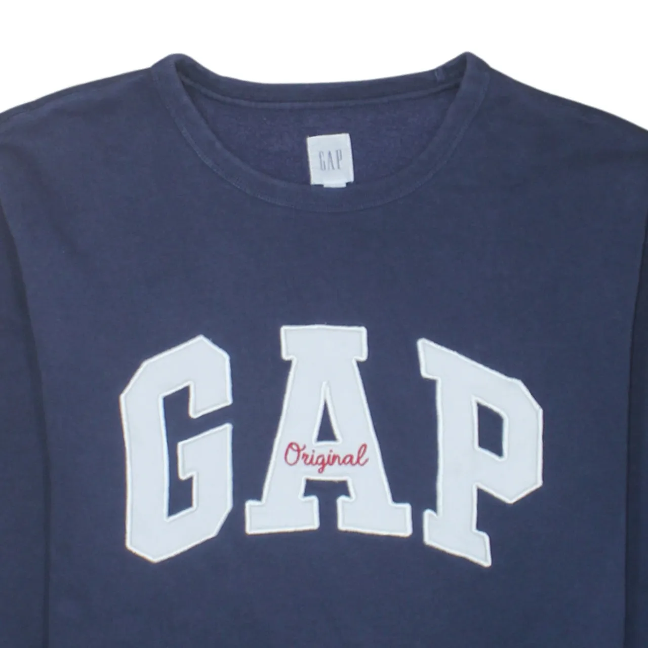 Gap 90's Spellout Crew Neck Sweatshirt Medium Navy Blue sold by Vintage Club product image thumbnail 3