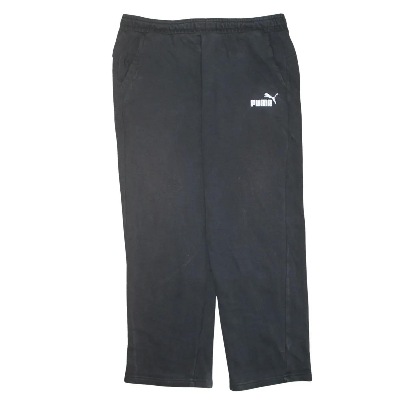 Puma 90's Elasticated Waistband Drawstrings Straight Leg Baggy Trousers / Pants Large Black sold by Vintage Club