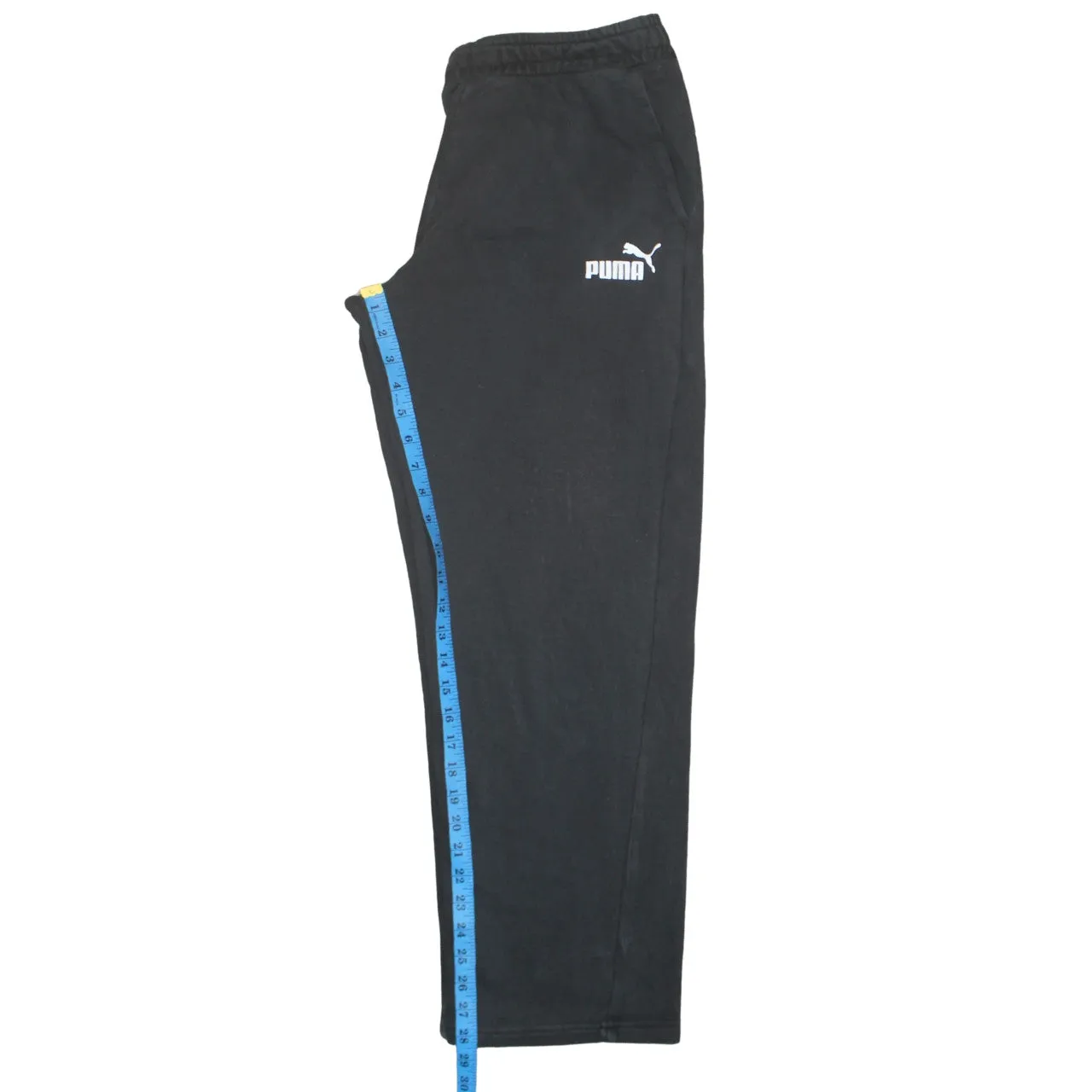 Puma 90's Elasticated Waistband Drawstrings Straight Leg Baggy Trousers / Pants Large Black sold by Vintage Club product image thumbnail 5