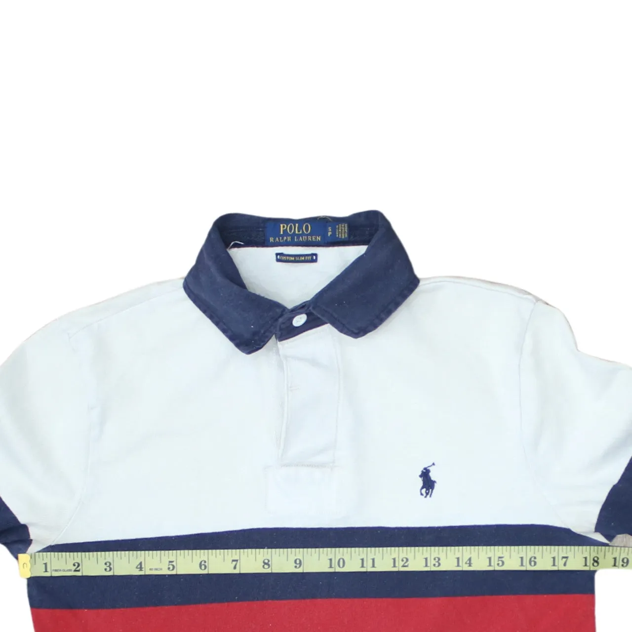 Polo Ralph Lauren 90's Long Sleeve Quarter Button Polo Shirt Small White sold by Vintage Club product image thumbnail 5