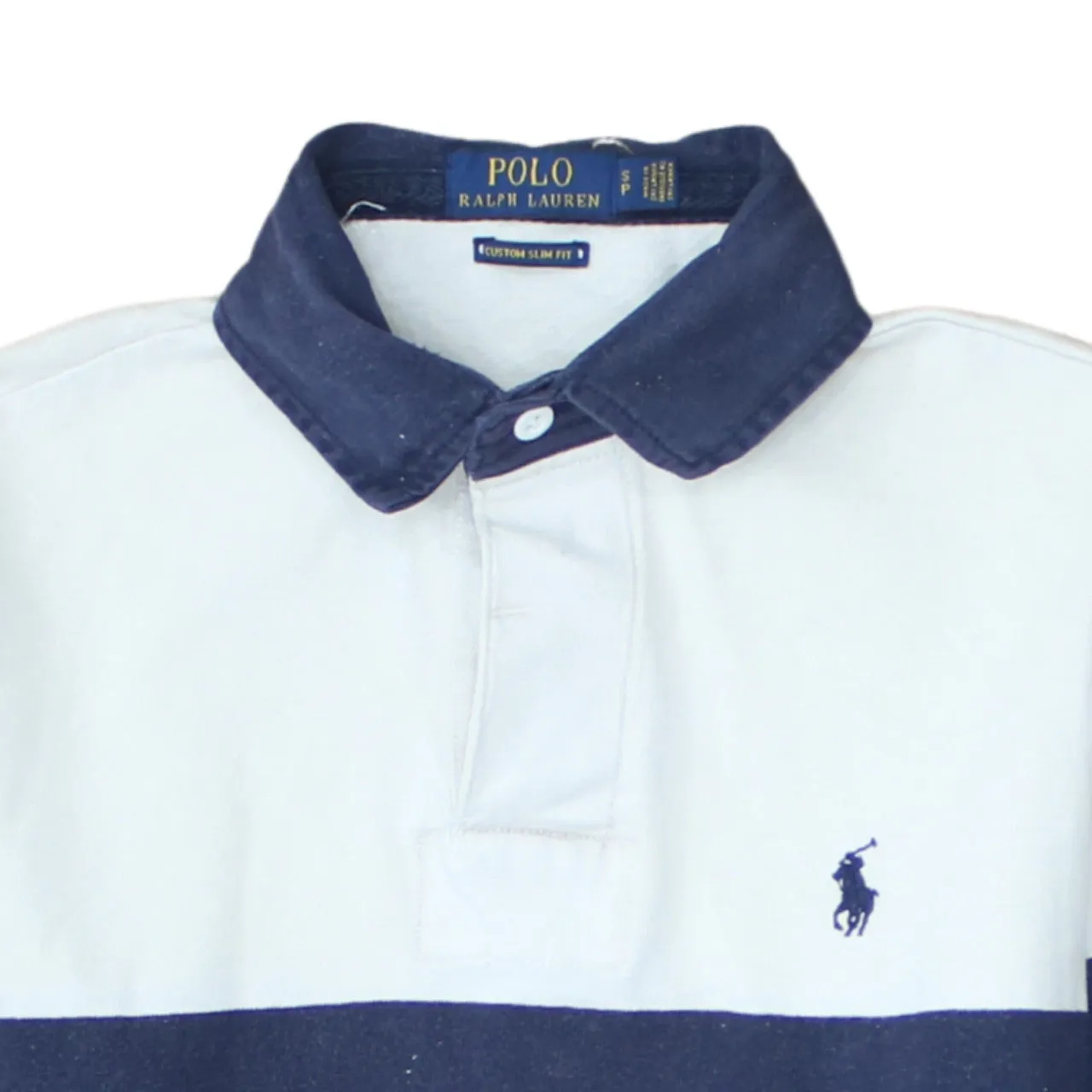 Polo Ralph Lauren 90's Long Sleeve Quarter Button Polo Shirt Small White sold by Vintage Club product image thumbnail 3