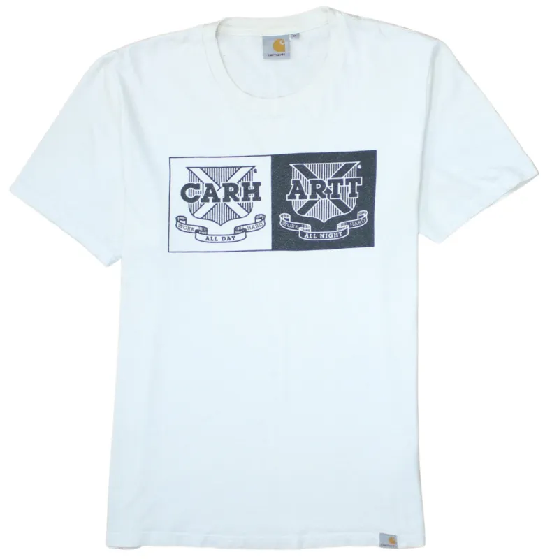 Carhartt 90's Spellout Short Sleeves T Shirt Medium Beige Cream made by Carhartt