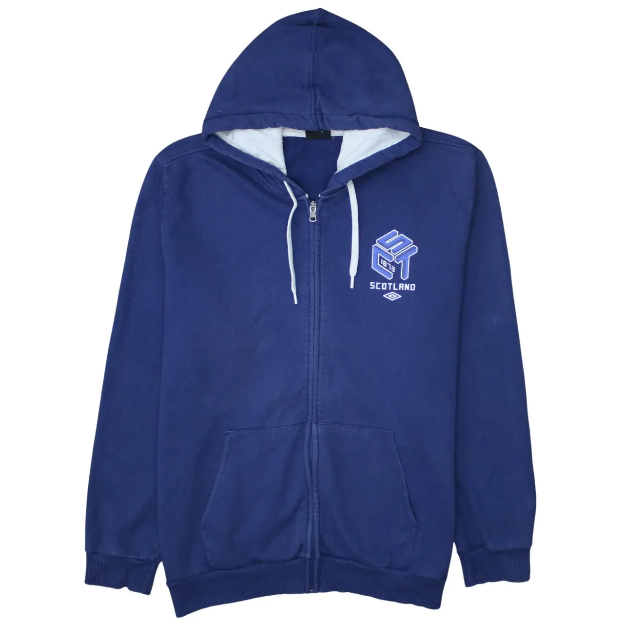 Umbro 90's Drawstring Pockets Full Zip Up Hoodie XXXLarge (3XL) Blue sold by Vintage Club