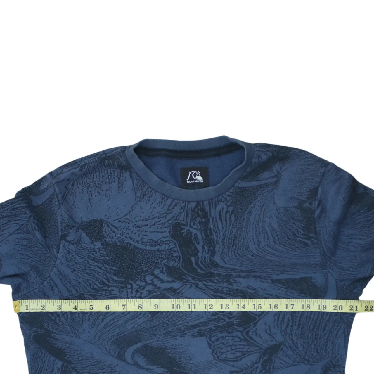 Quicksilver 90's Plain Crew Neck Sweatshirt Small Navy Blue sold by Vintage Club product image thumbnail 5