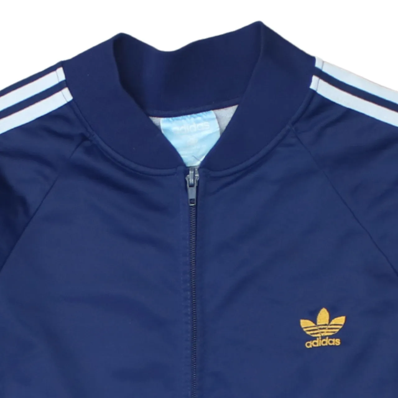 Adidas 90's Striped Sleeve Full Zip Up Sweatshirt Large Navy Blue sold by Vintage Club product image thumbnail 3