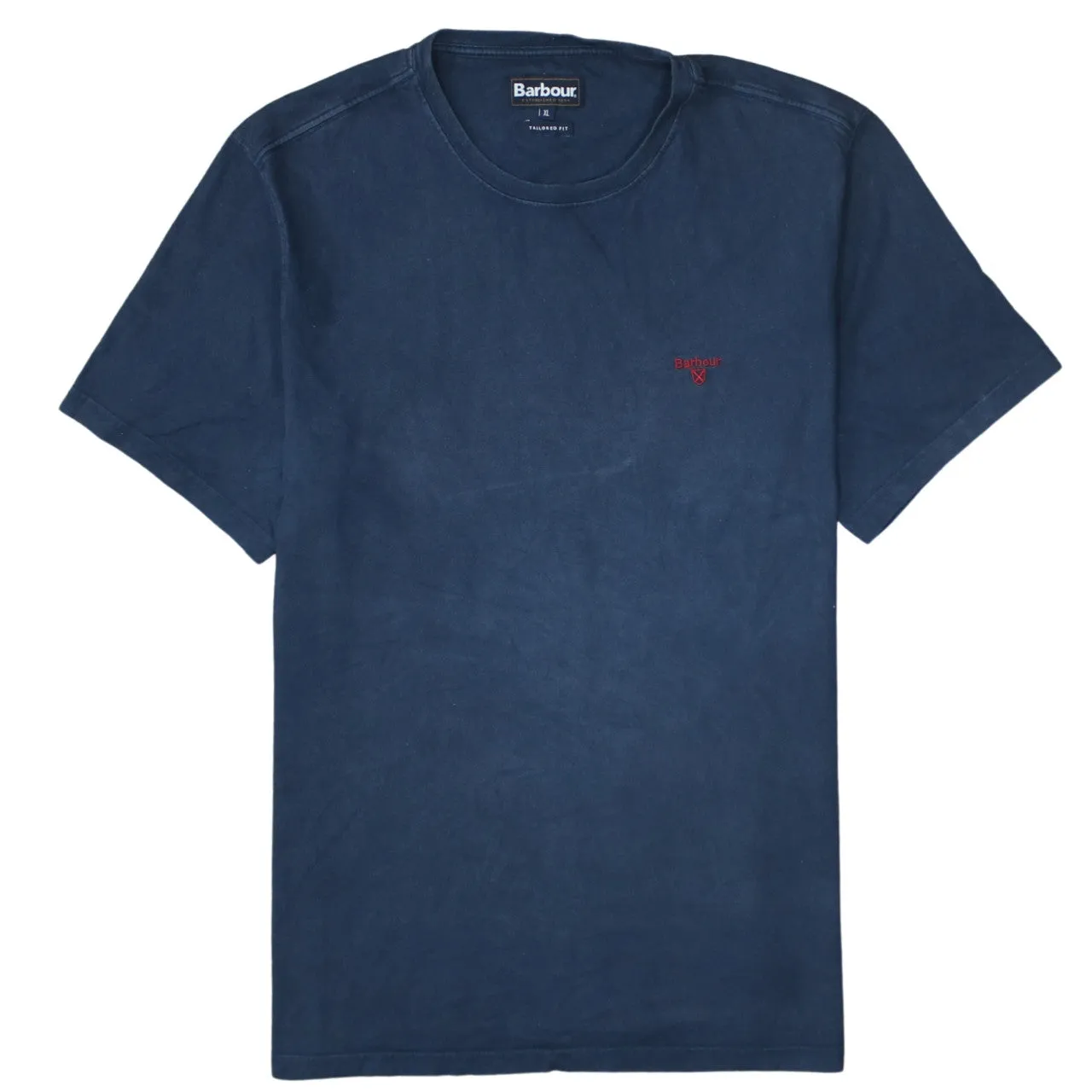 Barbour 90's Short Sleeves Crew Neck T Shirt XLarge Navy Blue sold by Vintage Club