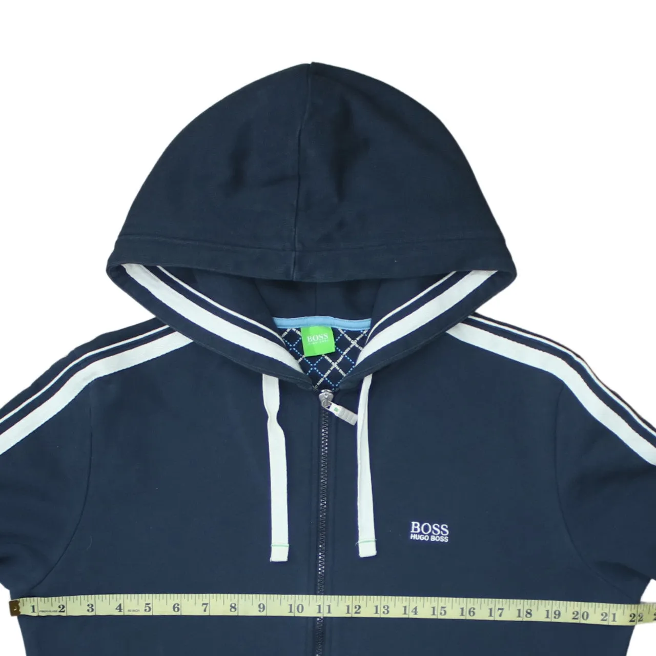 HUGO BOSS 90's Lightweight Full Zip Up Hoodie Medium Navy Blue sold by Vintage Club product image thumbnail 5