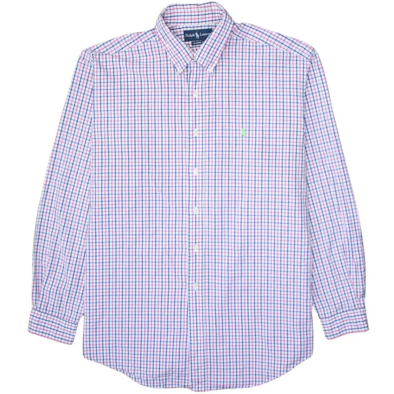 Polo Ralph Lauren 90's Long Sleeve Button Up Shirt XLarge Pink made by Polo by Ralph Lauren