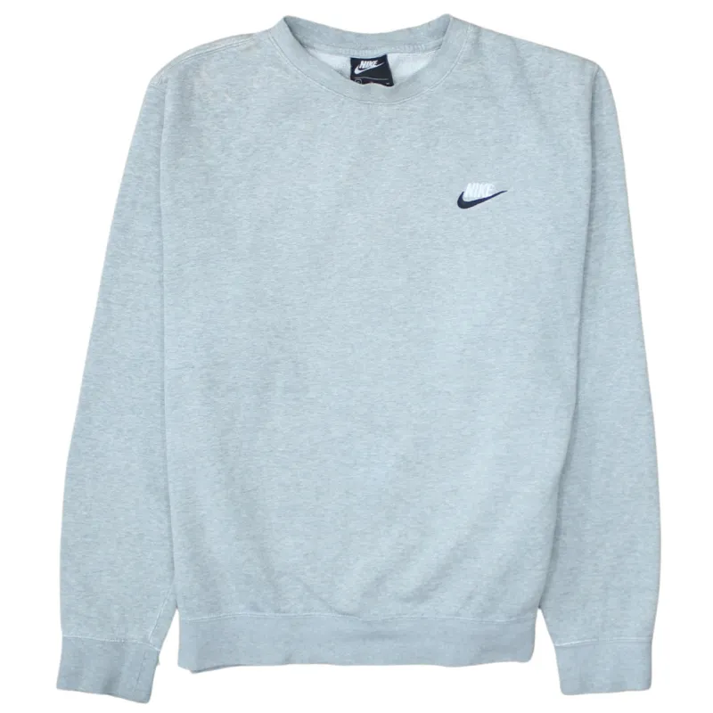 Nike 90's Swoosh Crew Neck Sweatshirt Medium Grey made by Nike