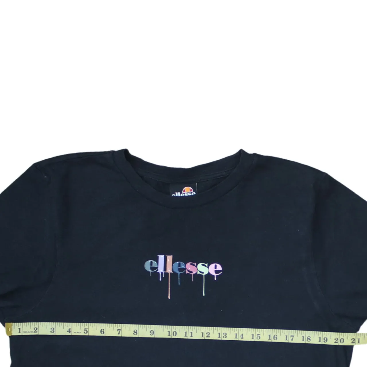 Ellesse 90's Short Sleeves Crew Neck T Shirt Medium Black sold by Vintage Club product image thumbnail 5