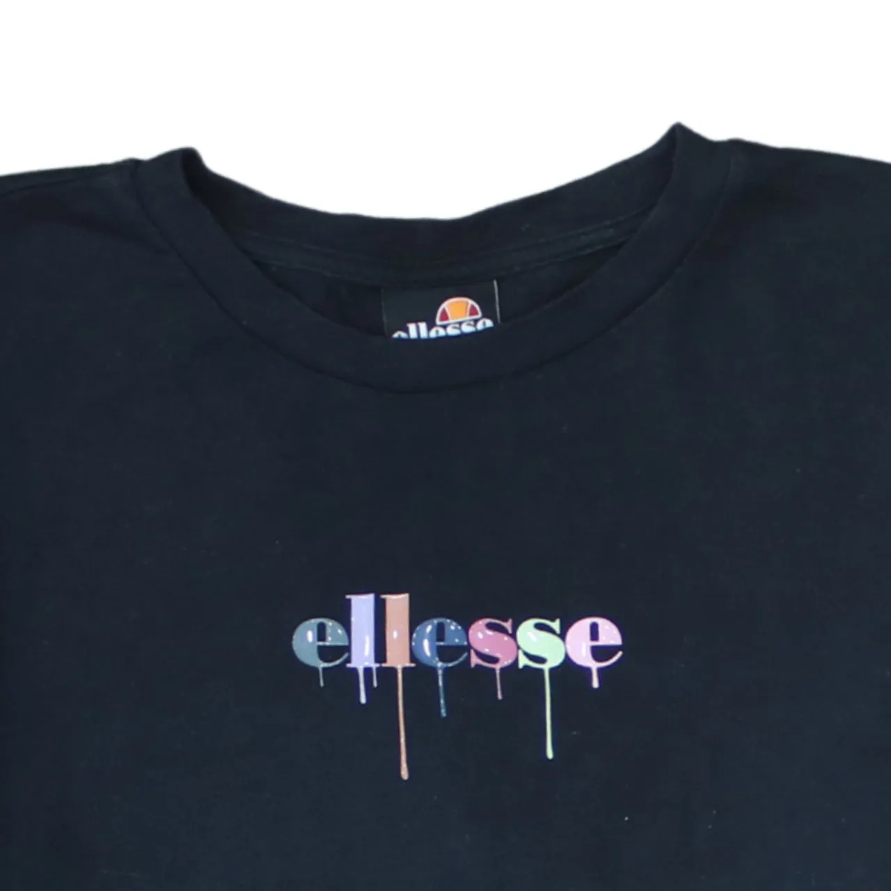 Ellesse 90's Short Sleeves Crew Neck T Shirt Medium Black sold by Vintage Club product image thumbnail 3