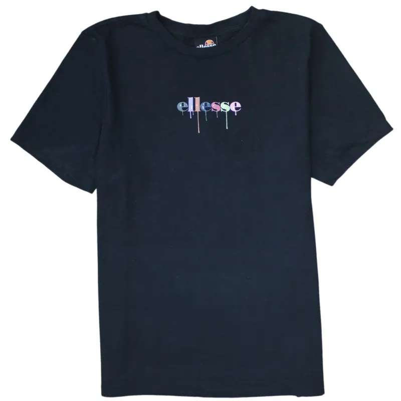 Ellesse 90's Short Sleeves Crew Neck T Shirt Medium  Black made by Ellesse