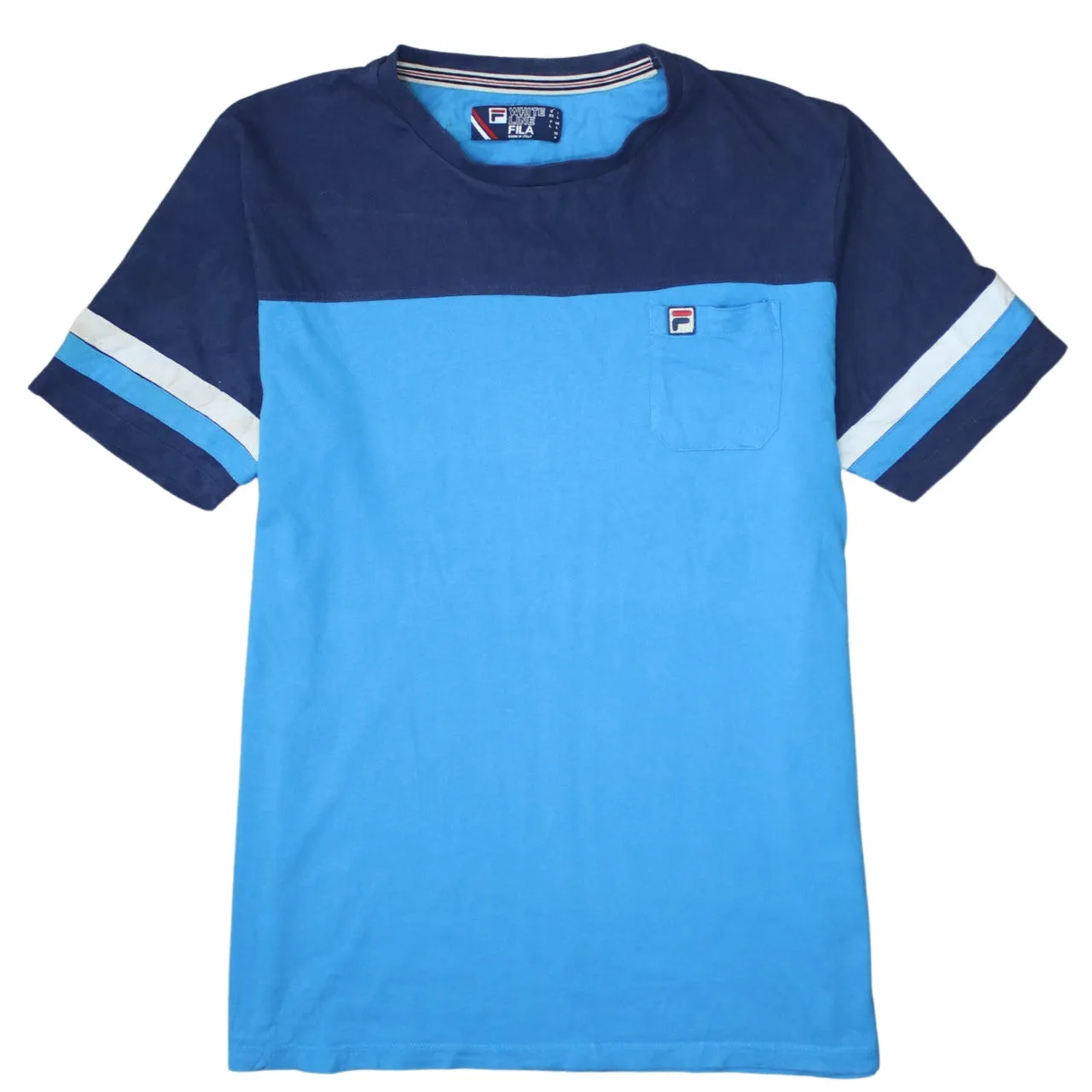 Fila 90's Short Sleeves Crew Neck T Shirt Large Blue sold by Vintage Club