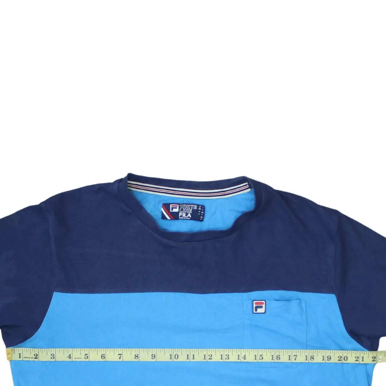 Fila 90's Short Sleeves Crew Neck T Shirt Large Blue sold by Vintage Club product image thumbnail 5