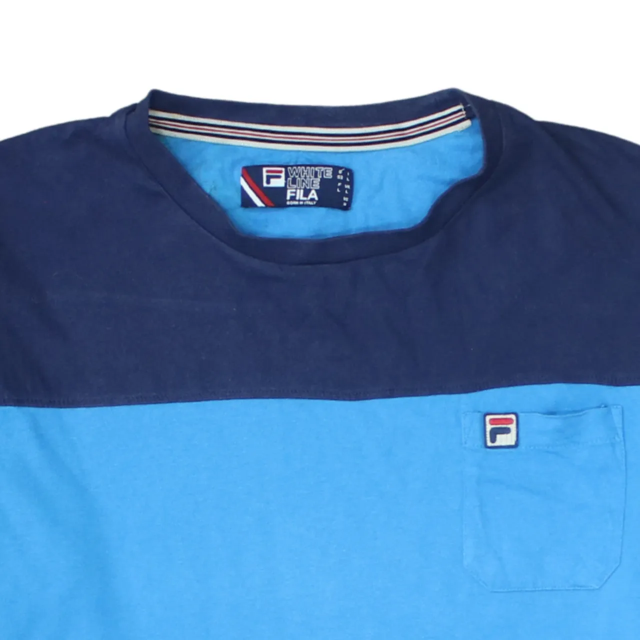 Fila 90's Short Sleeves Crew Neck T Shirt Large Blue sold by Vintage Club product image thumbnail 3