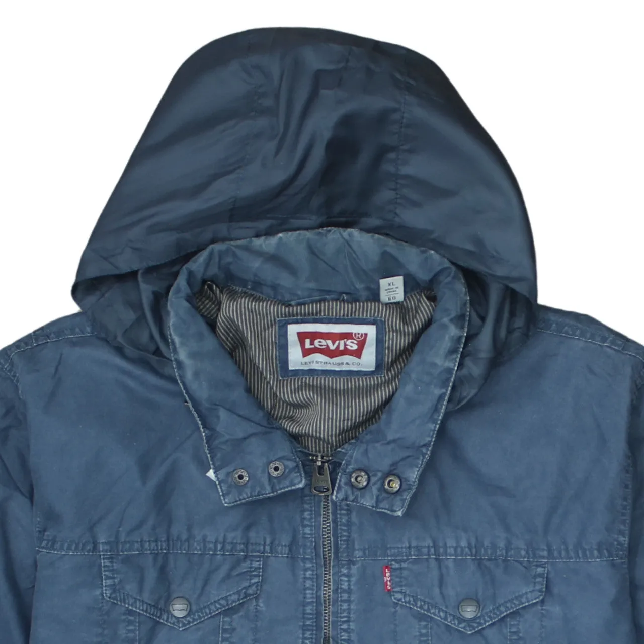 Levi's 90's Hooded Full Zip Up Windbreaker XLarge Blue sold by Vintage Club product image thumbnail 3