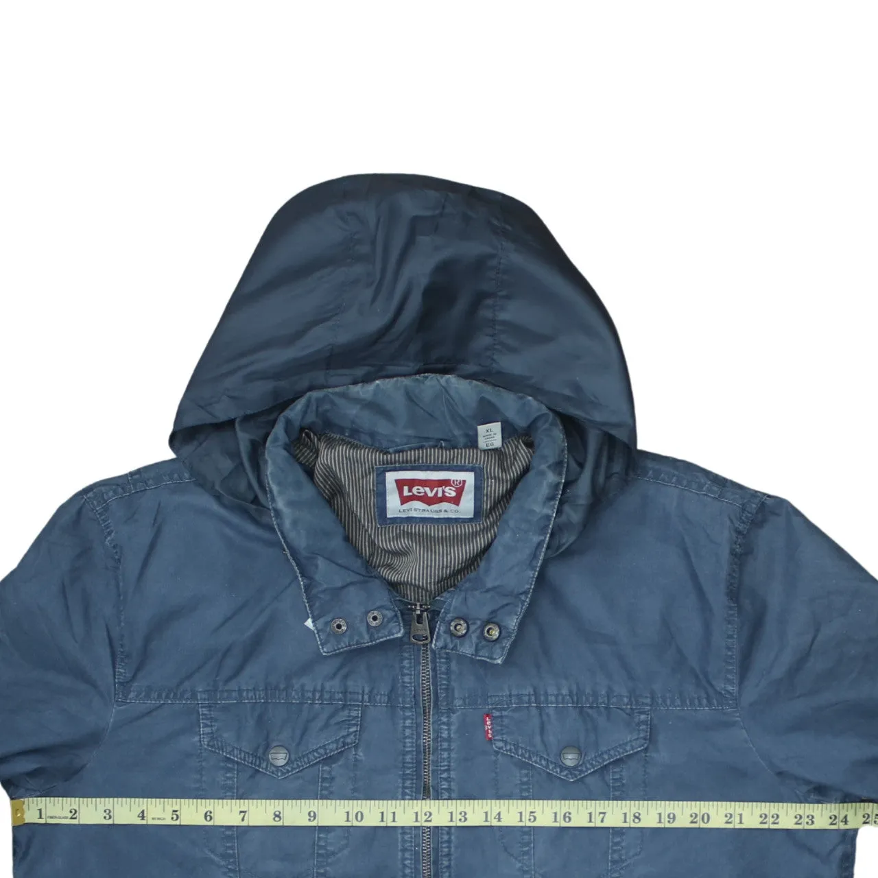 Levi's 90's Hooded Full Zip Up Windbreaker XLarge Blue sold by Vintage Club product image thumbnail 5