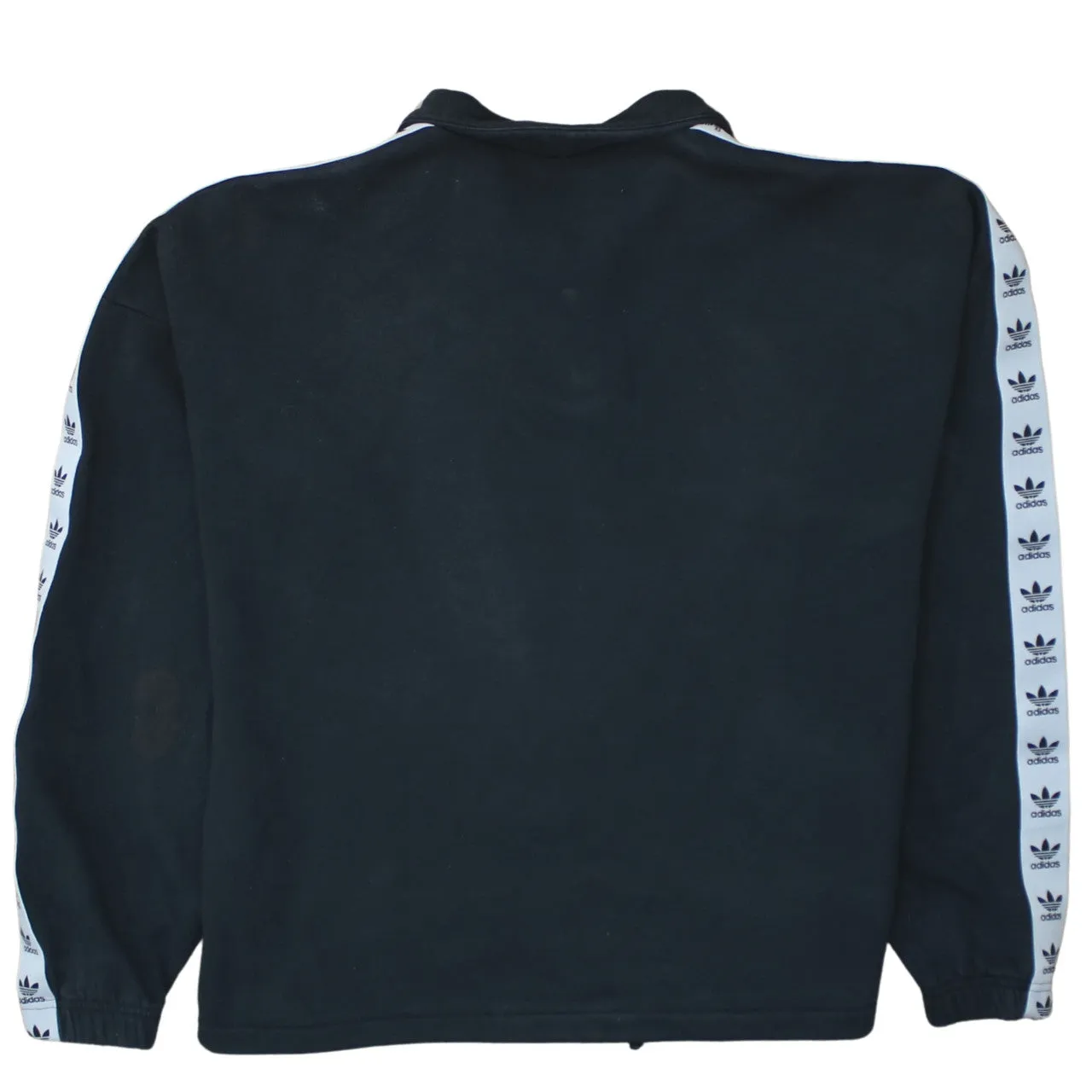 Adidas 90's Lightweight Quarter Zip Sweatshirt Medium Black sold by Vintage Club product image thumbnail 2