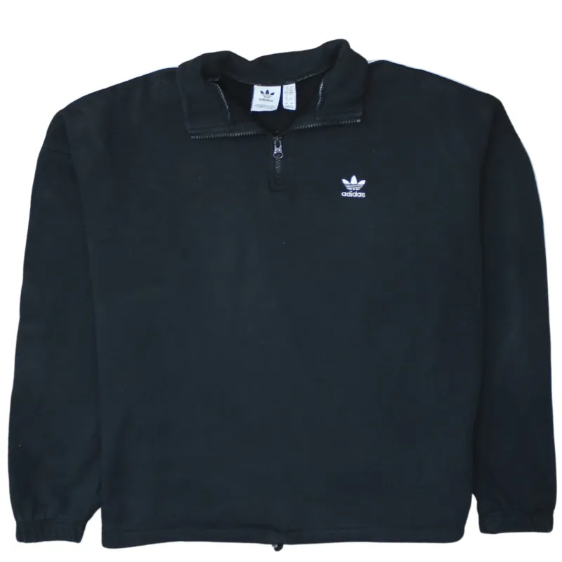 Adidas 90's Lightweight Quarter Zip Sweatshirt Medium Black sold by Vintage Club