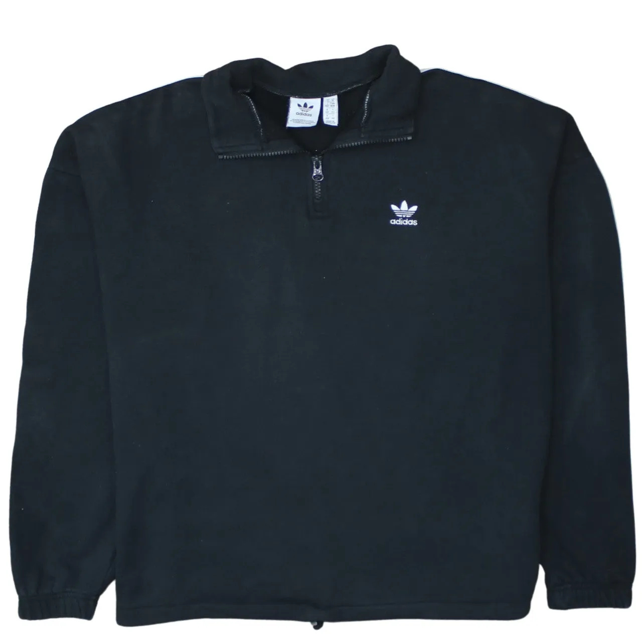 Adidas 90's Lightweight Quarter Zip Sweatshirt Medium Black sold by Vintage Club