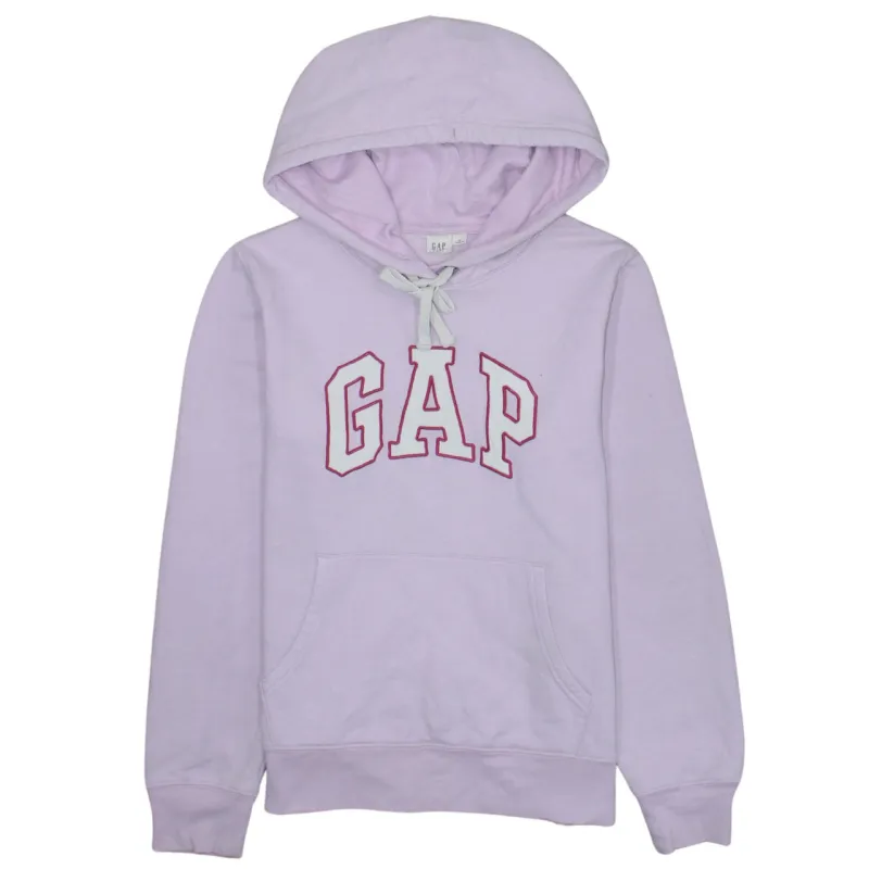 Gap Lilac Pink Hoodie Women's Medium Printed Logo Front Pocket Pullover Sweatshirt sold by Vintage Club