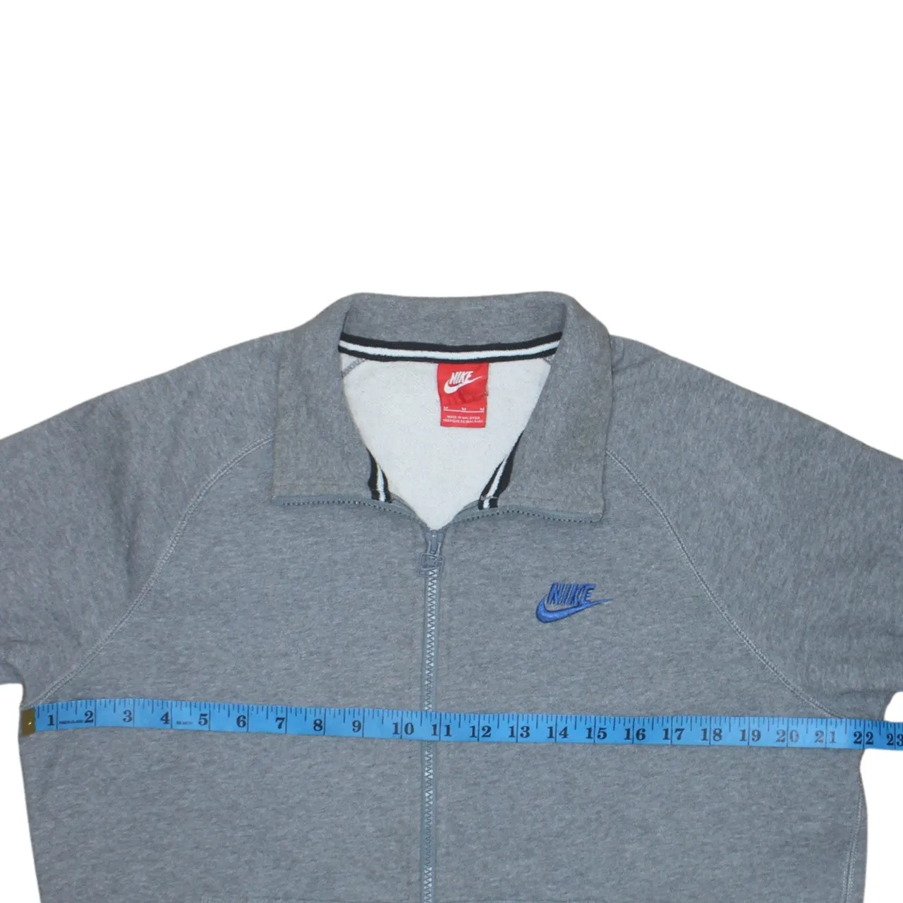 Nike 90's Swoosh Full Zip Up Sweatshirt Medium Grey sold by Vintage Club product image thumbnail 5