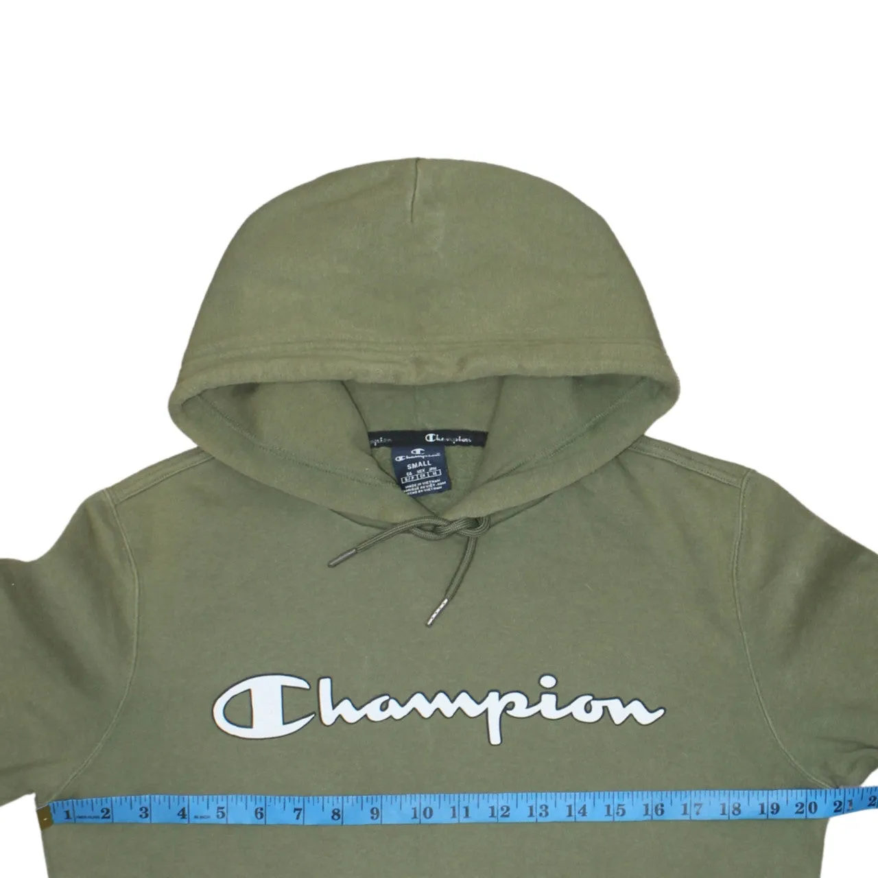 Champion 90's Spellout Pullover Hoodie Small Green sold by Vintage Club product image thumbnail 5
