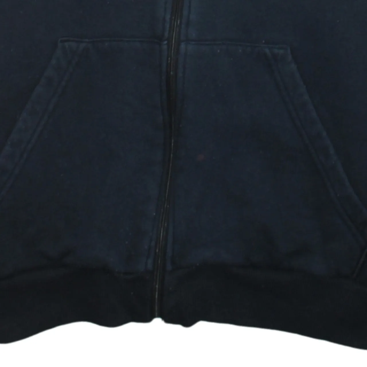 Adidas Black Full Zip Hoodie Men's Medium Three Stripe Sleeves Embroidered Logo Sweatshirt sold by Vintage Club product image thumbnail 4