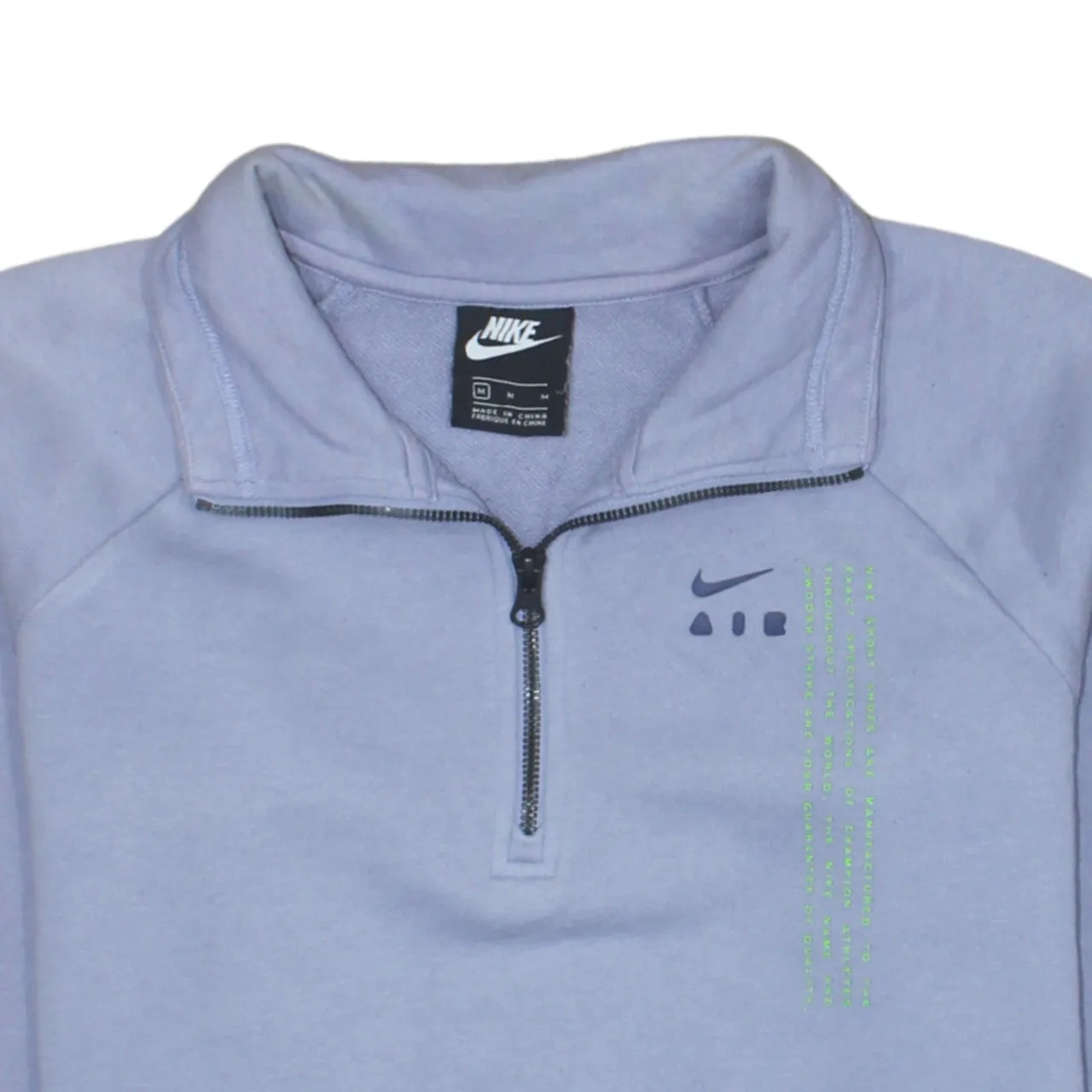 Nike Light Purple Quarter Zip Sweatshirt Men's Medium Printed Sleeve Graphic Pullover sold by Vintage Club product image thumbnail 3