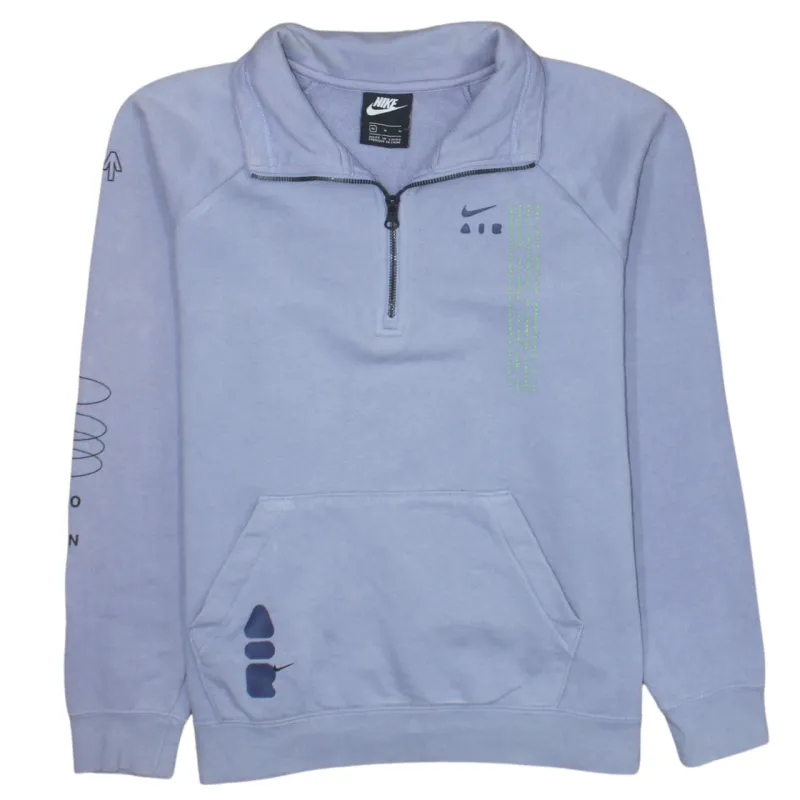 Nike Light Purple Quarter Zip Sweatshirt Men's Medium Printed Sleeve Graphic Pullover sold by Vintage Club