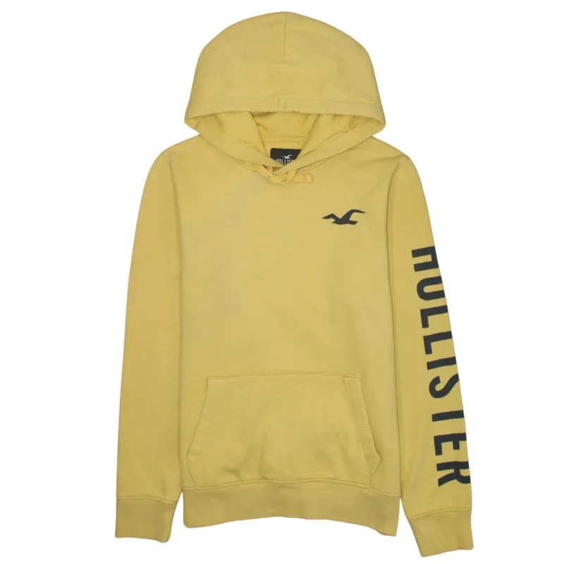 Hollister 90's Drawstring Pockets Pullover Hoodie Medium Yellow sold by Vintage Club