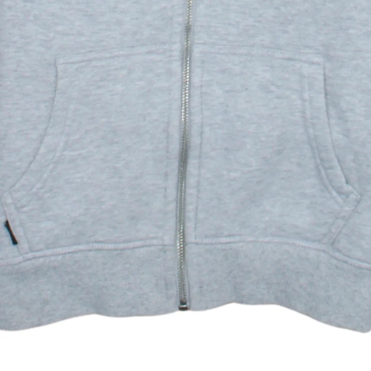 Superdry Light Grey Zip Hoodie Women’s XSmall Embroidered Chest Logo Split Pockets Sweatshirt sold by Vintage Club product image thumbnail 4