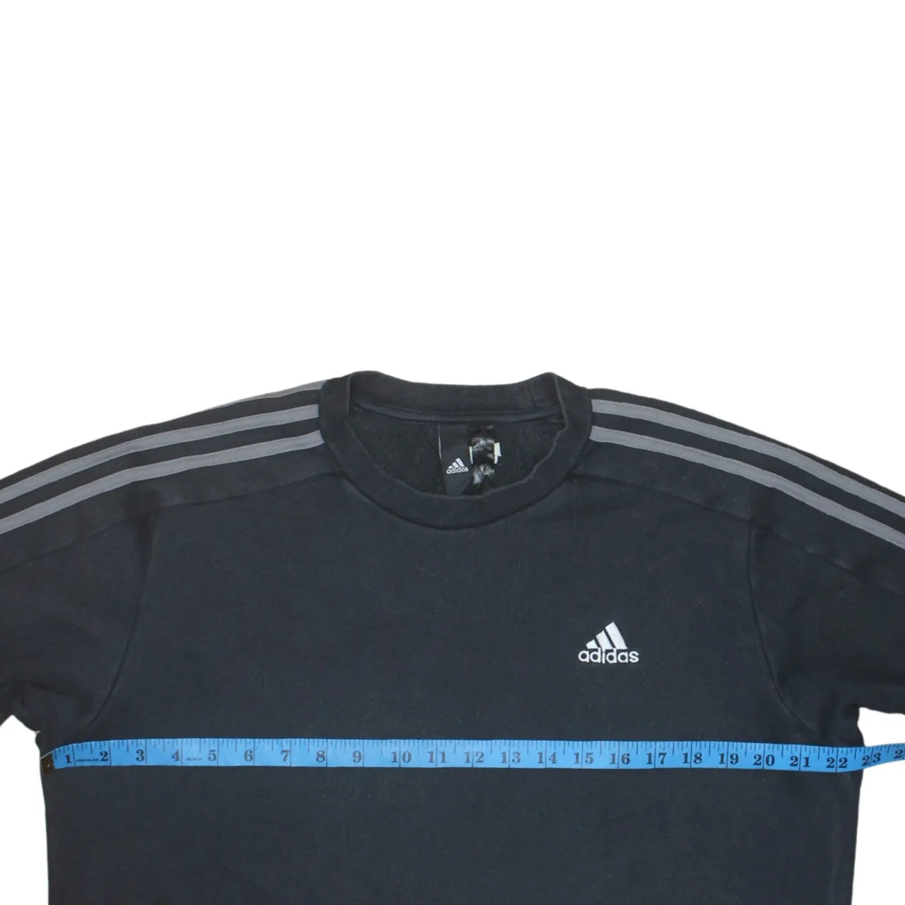 Adidas 90's Striped Sleeve Crew Neck Sweatshirt Large Black sold by Vintage Club product image thumbnail 5