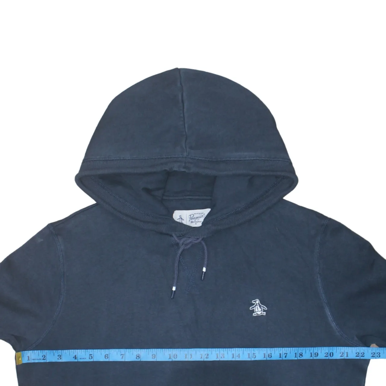 Penguin 90's Drawstring Pockets Pullover Hoodie Medium Navy Blue sold by Vintage Club product image thumbnail 5