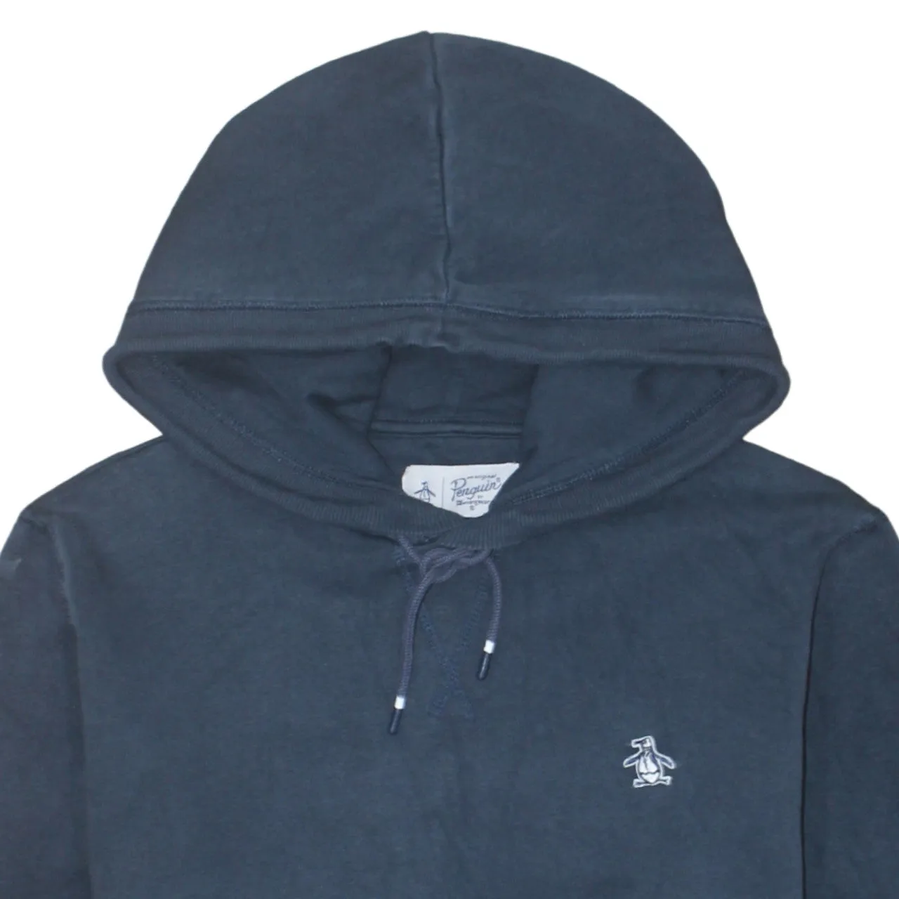 Penguin 90's Drawstring Pockets Pullover Hoodie Medium Navy Blue sold by Vintage Club product image thumbnail 3