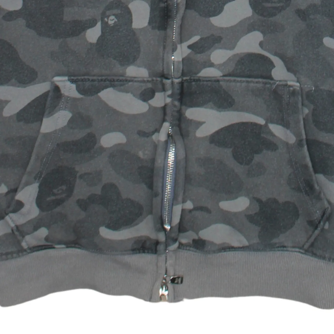 A Bathing Ape 90's Drawstring Pockets Full Zip Up Hoodie Medium Grey sold by Vintage Club product image thumbnail 4