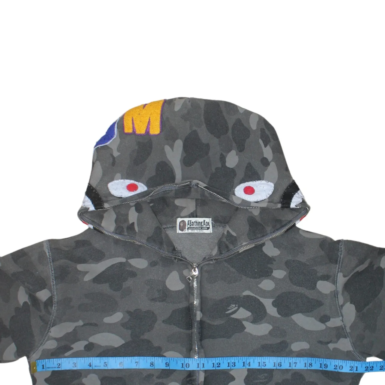 A Bathing Ape 90's Drawstring Pockets Full Zip Up Hoodie Medium Grey sold by Vintage Club product image thumbnail 5