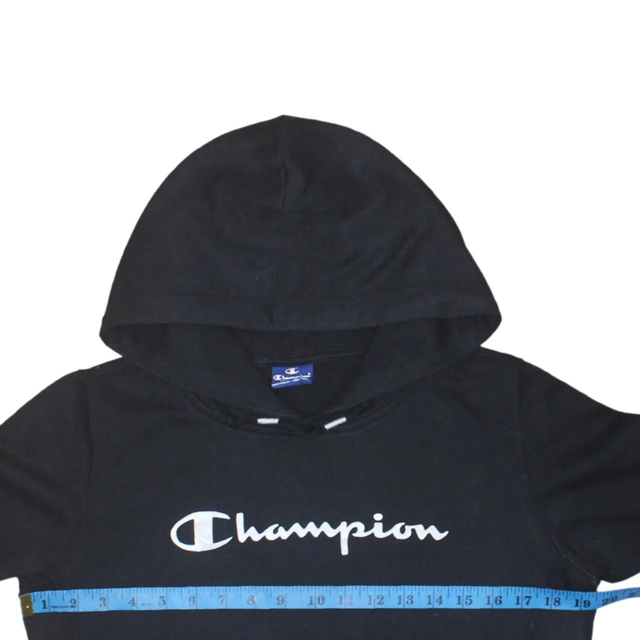 Champion 90's Spellout Pullover Hoodie Large Black sold by Vintage Club product image thumbnail 5