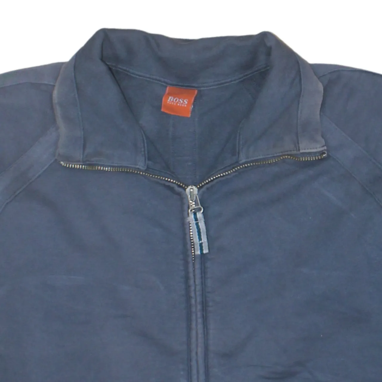 HUGO BOSS 90's Plain Full Zip Up Sweatshirt Large Navy Blue sold by Vintage Club product image thumbnail 3