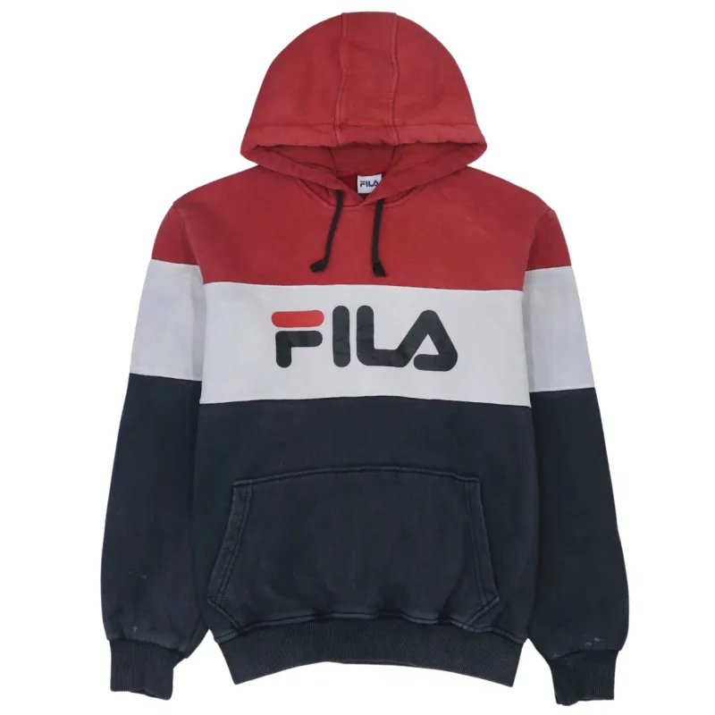 Fila 90's Vintage Spellout Black Pullover Hoodie Men's XXLarge made by Fila