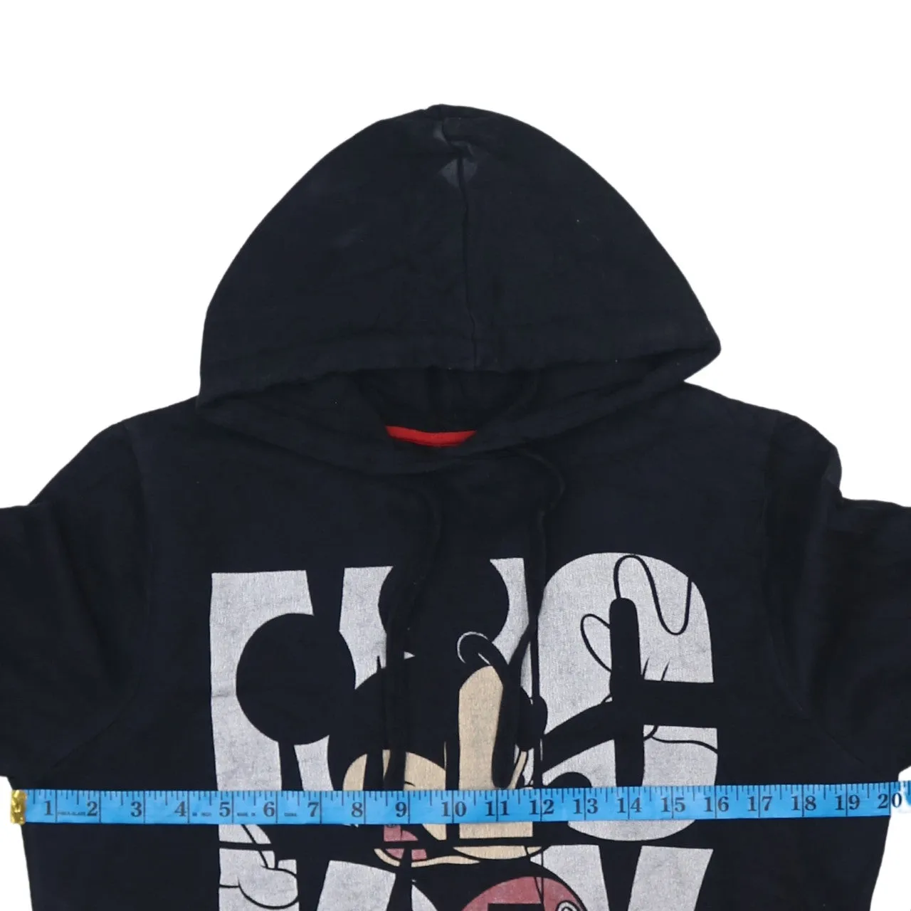 Disney Black Hoodie Women’s Medium Printed Mickey Mouse Graphic Pullover Sweatshirt sold by Vintage Club product image thumbnail 5