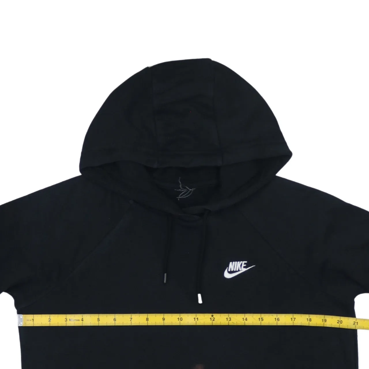 Nike Vintage 90s Swoosh Pullover Hoodie Small Black Cotton Retro sold by Vintage Club product image thumbnail 5