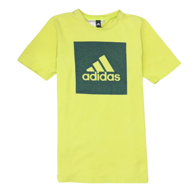 Adidas 90's Spellout Short Sleeves T Shirt XSmall  Yellow sold by Vintage Club