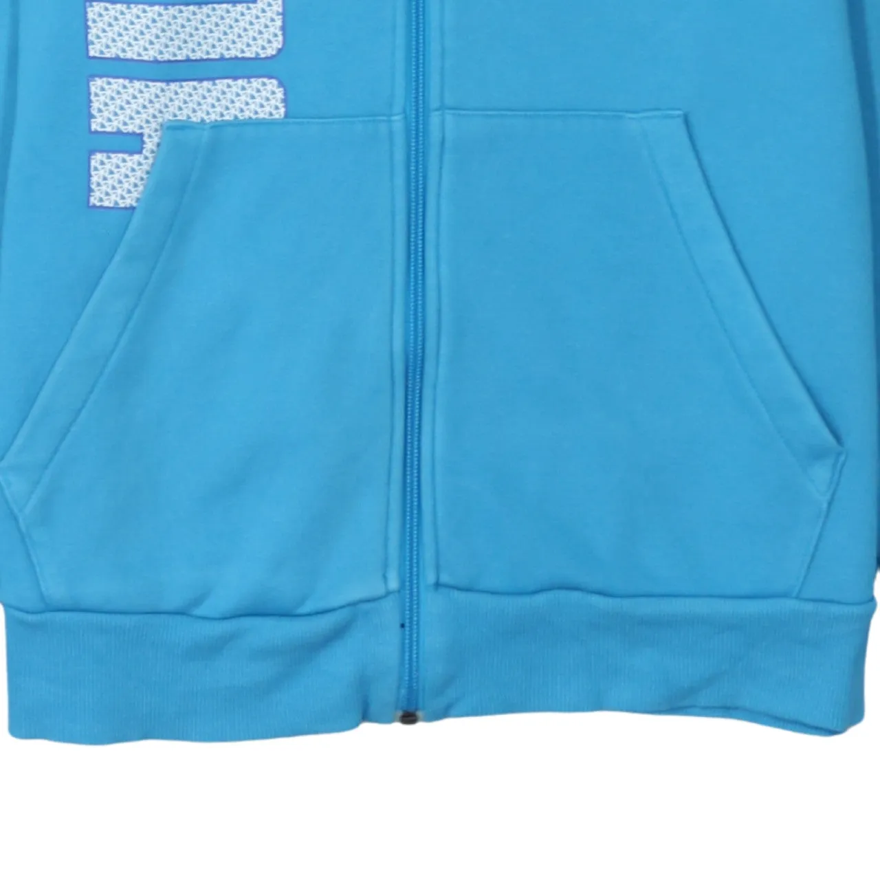 Puma 90's Drawstring Pockets Full Zip Up Hoodie Medium Blue sold by Vintage Club product image thumbnail 4