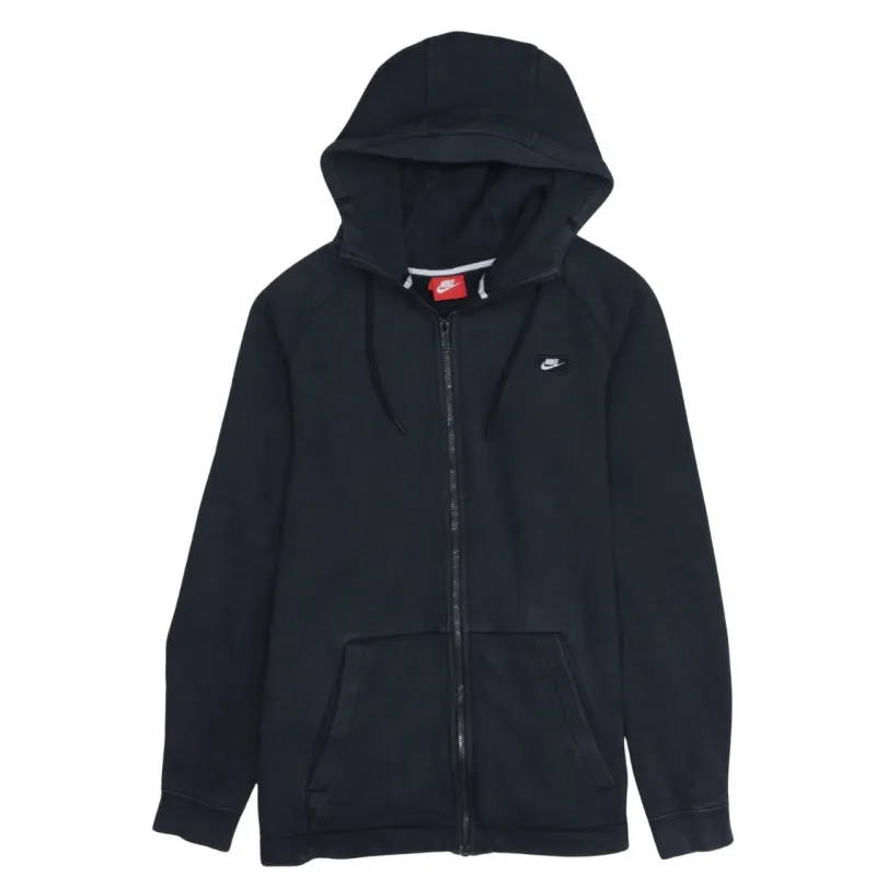 Nike 90's Swoosh Full Zip Up Hoodie Medium Black made by Nike