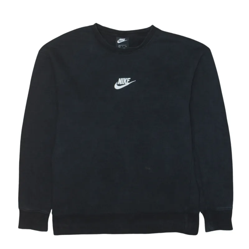 Nike 90's Center Middle Swoosh Crew Neck Sweatshirt Small Black sold by Vintage Club