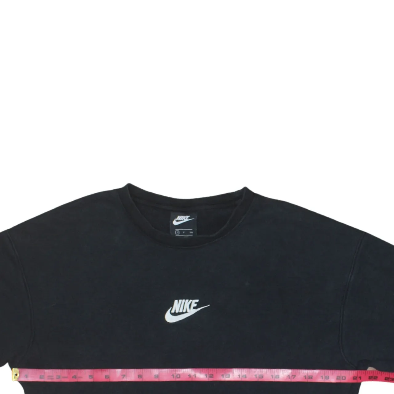 Nike 90's Center Middle Swoosh Crew Neck Sweatshirt Small Black sold by Vintage Club product image thumbnail 5