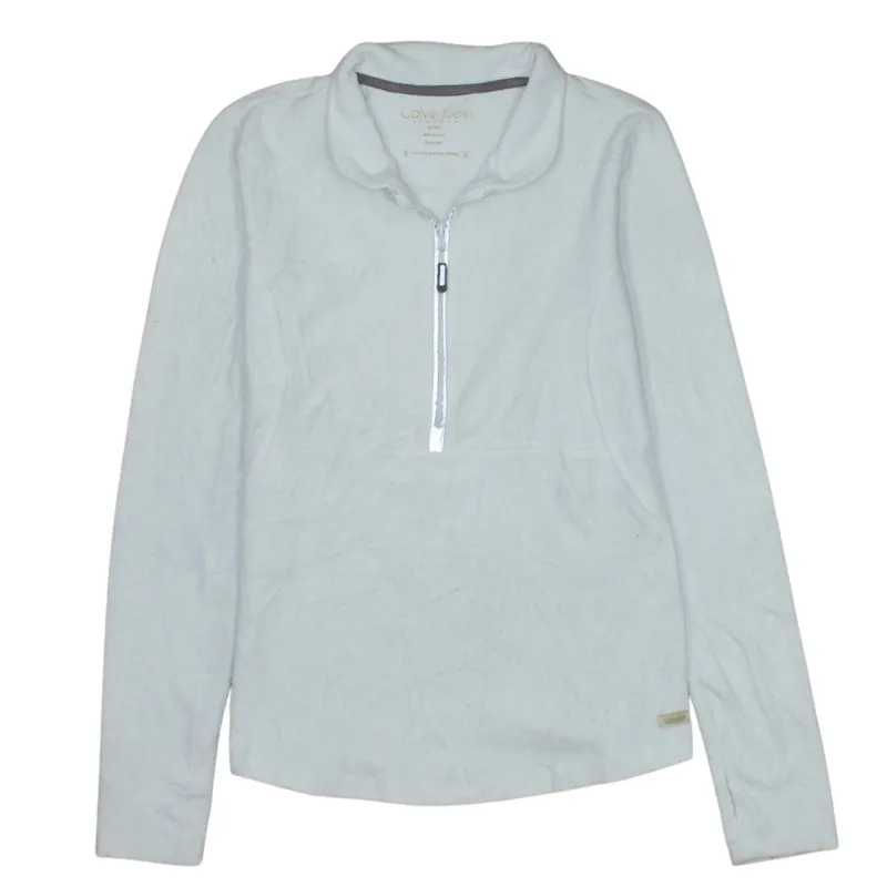 Calvin Klein 90's Hiking Warm Half Zip Sweatshirt Medium Grey made by Calvin Klein